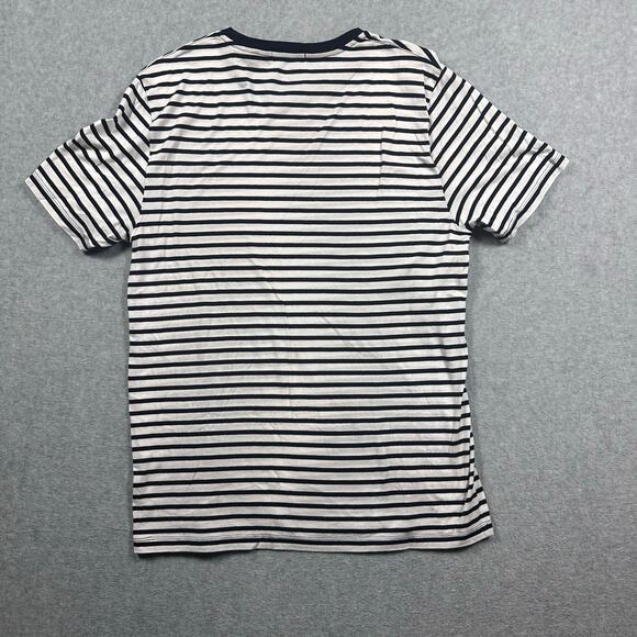 Theory Navy White Stripe T-Shirt M - Picture 3 of 5